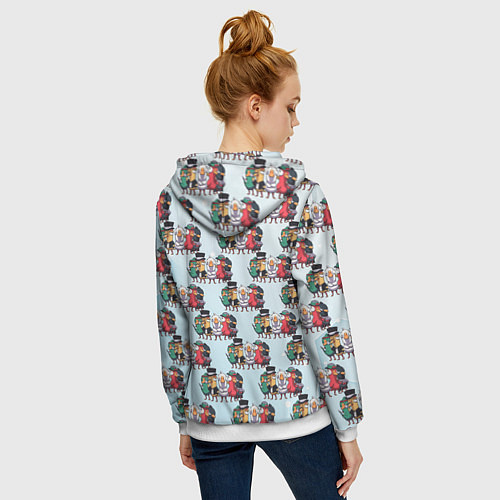 Женская толстовка на молнии Goose Goose Duck team / 3D-Белый – фото 4