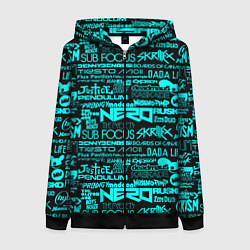 Толстовка на молнии женская Musical groups, цвет: 3D-черный