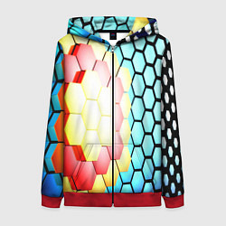 Женская толстовка на молнии Shape abstract color
