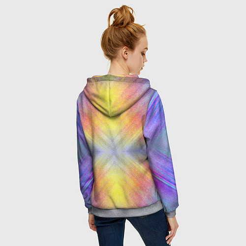 Женская толстовка на молнии В светлый путь / 3D-Меланж – фото 4