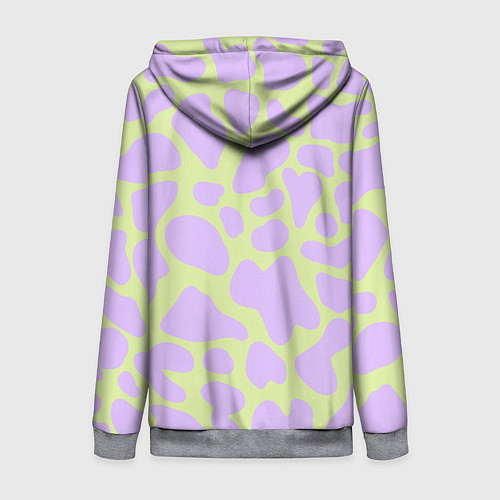 Женская толстовка на молнии Пятна скорлупы дракона - паттерн / 3D-Меланж – фото 2