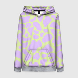 Толстовка на молнии женская Пятна скорлупы дракона - паттерн, цвет: 3D-меланж