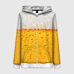 Толстовка на молнии женская Пенное, цвет: 3D-белый