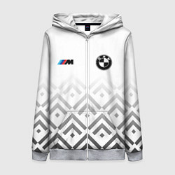 Женская толстовка на молнии BMW m power - белый