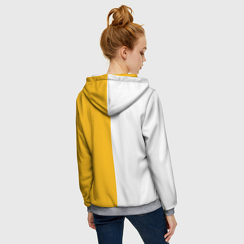 Женская толстовка на молнии Honda sign / 3D-Меланж – фото 4