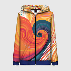 Толстовка на молнии женская Вихрь цвета, цвет: 3D-синий