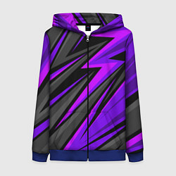 Толстовка на молнии женская Спорт униформа - пурпурный, цвет: 3D-синий