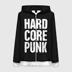 Женская толстовка на молнии Hardcore punk