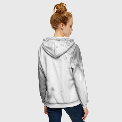 Женская толстовка на молнии Assassins Creed glitch на светлом фоне: надпись, с / 3D-Белый – фото 4