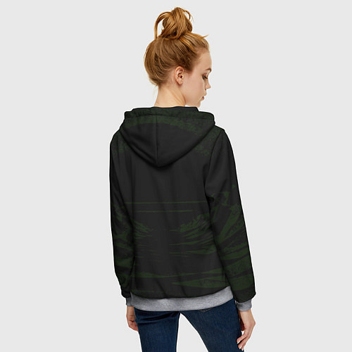 Женская толстовка на молнии Alliance uniform / 3D-Меланж – фото 4