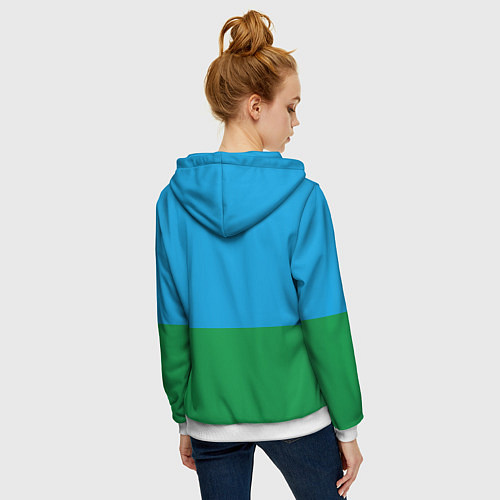 Женская толстовка на молнии Спецназ ВДВ / 3D-Белый – фото 4