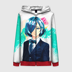 Толстовка на молнии женская Touka Kirishima, цвет: 3D-красный