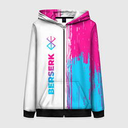 Толстовка на молнии женская Berserk neon gradient style: по-вертикали, цвет: 3D-черный