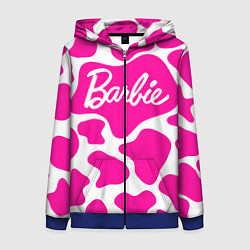Толстовка на молнии женская Животный паттерн - Барби, цвет: 3D-синий
