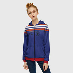 Толстовка на молнии женская Made in 1982, цвет: 3D-красный — фото 2