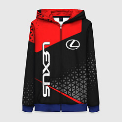 Толстовка на молнии женская Lexus - red sportwear, цвет: 3D-синий