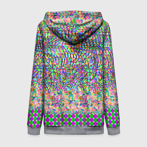 Женская толстовка на молнии Glitch burst / 3D-Меланж – фото 2