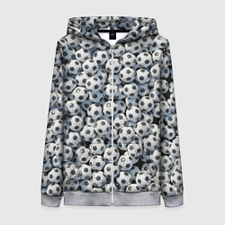 Толстовка на молнии женская Узор с мячиками, цвет: 3D-меланж