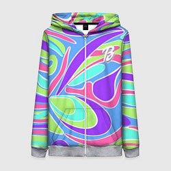 Толстовка на молнии женская Костюм Barbie Totally Ultra Hair brunette, цвет: 3D-меланж