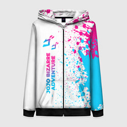 Толстовка на молнии женская JoJo Bizarre Adventure neon gradient style: по-вер, цвет: 3D-черный