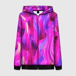 Женская толстовка на молнии Pink blue texture