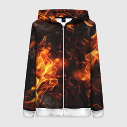 Женская толстовка на молнии Fire style