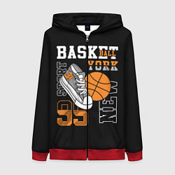 Женская толстовка на молнии Basketball New York