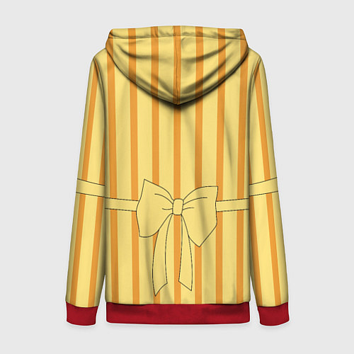 Женская толстовка на молнии Фартук кота Юкичи / 3D-Красный – фото 2