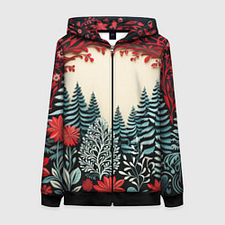 Женская толстовка на молнии Зимнее кружево