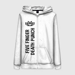 Толстовка на молнии женская Five Finger Death Punch glitch на светлом фоне по-, цвет: 3D-белый