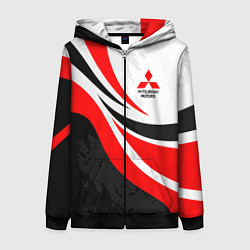 Толстовка на молнии женская Evo racer mitsubishi - uniform, цвет: 3D-черный