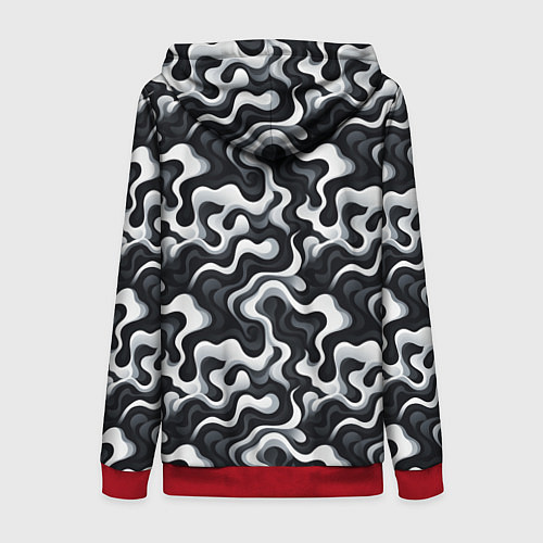 Женская толстовка на молнии Краски чужих миров / 3D-Красный – фото 2