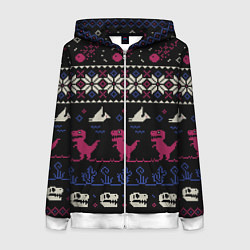 Женская толстовка на молнии Доисторический свитер