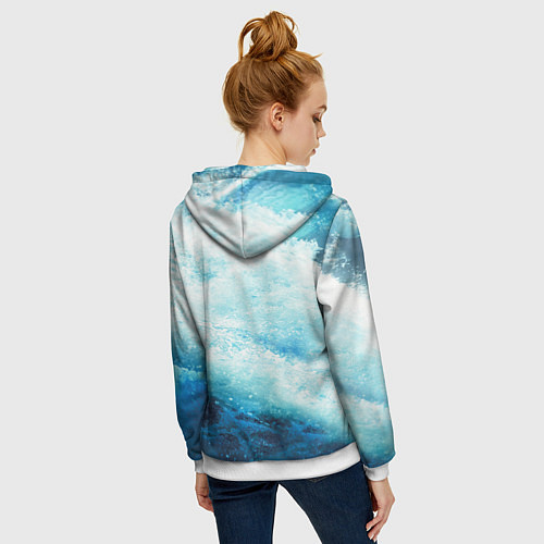 Женская толстовка на молнии Dota 2 - Morphling / 3D-Белый – фото 4