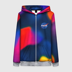 Толстовка на молнии женская Nasa gradient sportcolor, цвет: 3D-меланж
