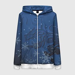 Женская толстовка на молнии Ледяной дракон 2024