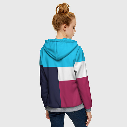 Женская толстовка на молнии FIRM как в 90х / 3D-Меланж – фото 4