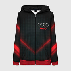 Женская толстовка на молнии Audi stripes neon