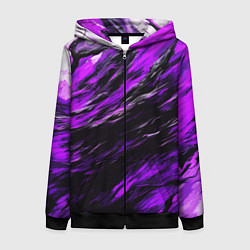 Женская толстовка на молнии Чёрная и розовая буря