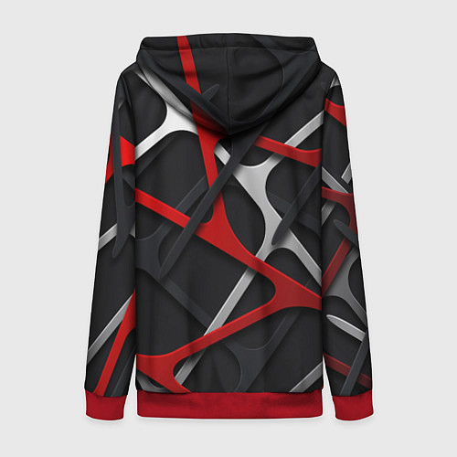 Женская толстовка на молнии Mitsubishi - texture / 3D-Красный – фото 2