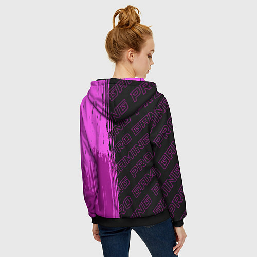 Женская толстовка на молнии Palworld pro gaming по-вертикали / 3D-Черный – фото 4