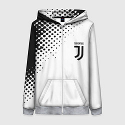 Толстовка на молнии женская Juventus sport black geometry, цвет: 3D-меланж