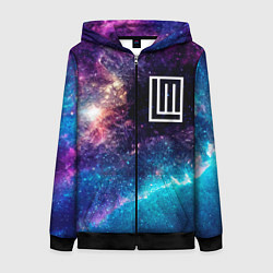 Толстовка на молнии женская Lindemann space rock, цвет: 3D-черный