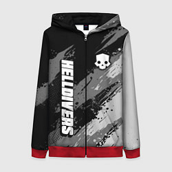 Толстовка на молнии женская Helldivers 2: Skull Logo, цвет: 3D-красный