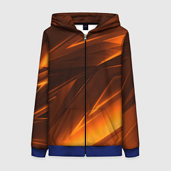 Женская толстовка на молнии Geometry stripes orange