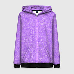 Толстовка на молнии женская Светло-сиреневый водная гладь, цвет: 3D-черный