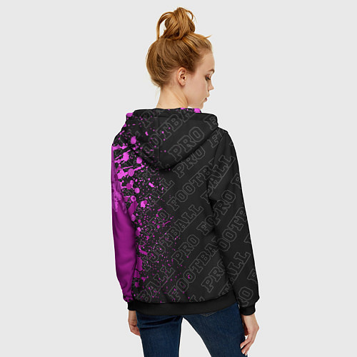 Женская толстовка на молнии Porto pro football по-вертикали / 3D-Черный – фото 4