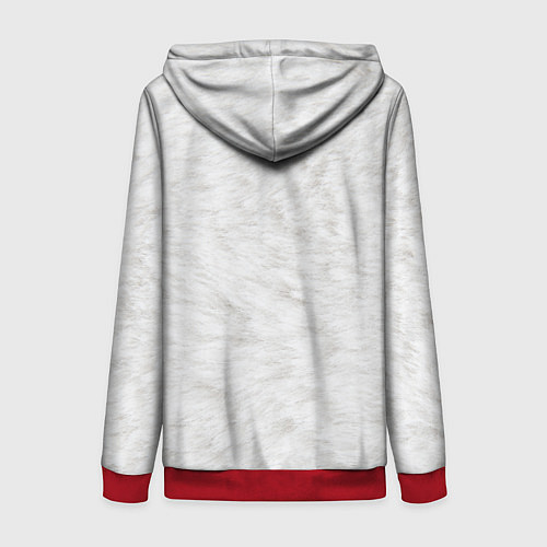 Женская толстовка на молнии Овечья шкура / 3D-Красный – фото 2