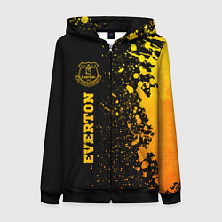 Женская толстовка на молнии Everton - gold gradient по-вертикали