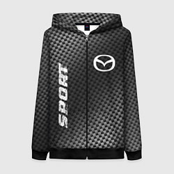Толстовка на молнии женская Mazda sport carbon, цвет: 3D-черный
